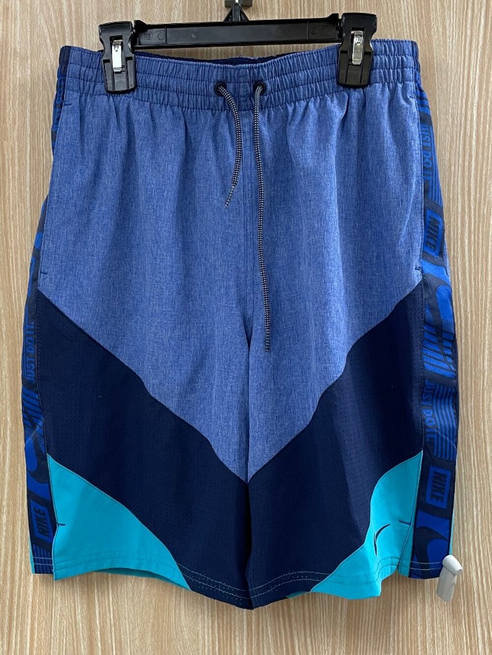 NWT Nike Men's Blue Colorblock Swim Trunks Size Small